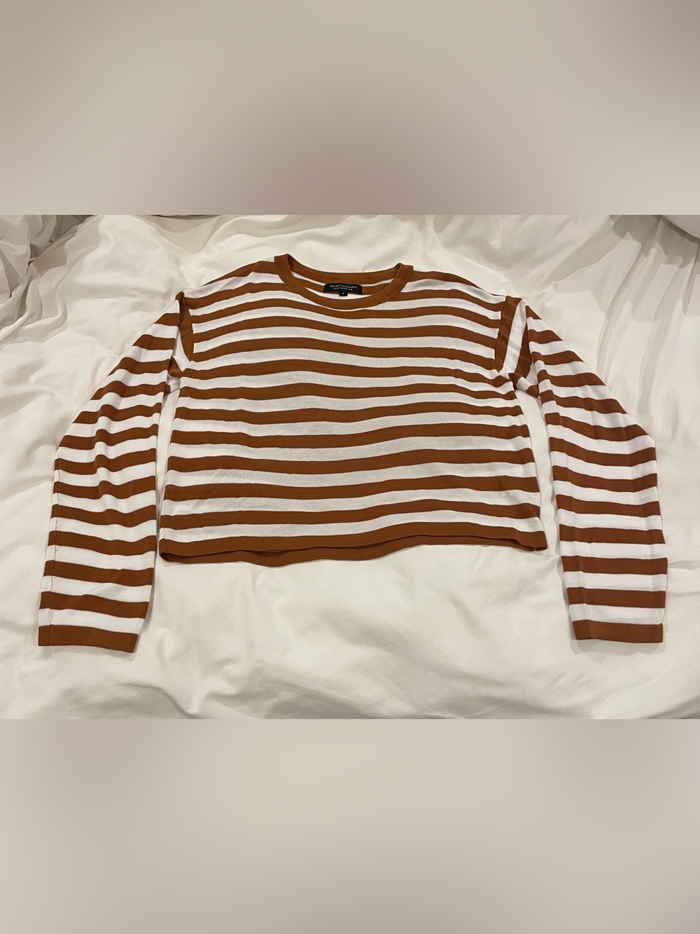 Velvet Heart Rusty Brown/Ivory Striped Sweater